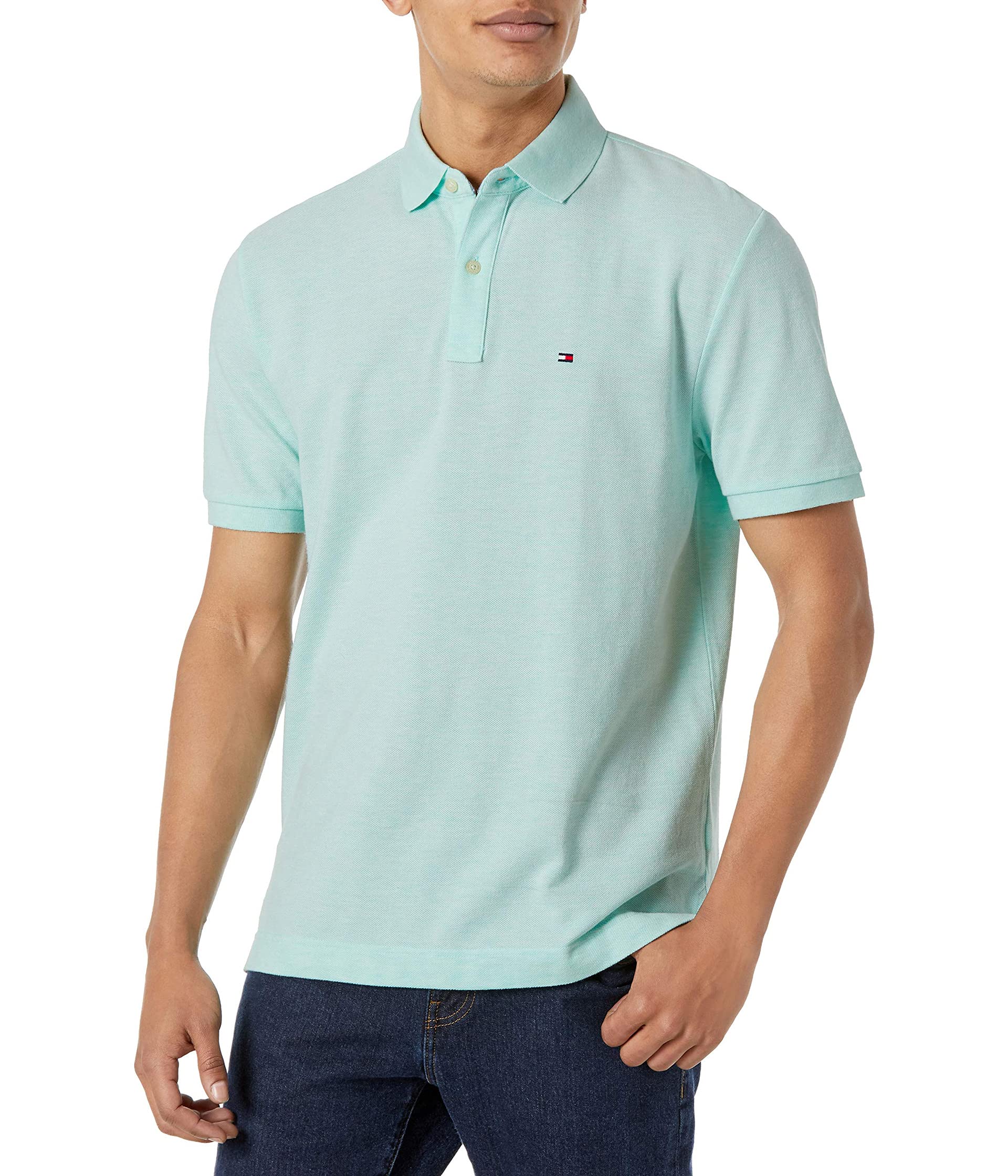 Foto 2 pulgar | Polo Tommy Hilfiger De Manga Corta, Corte Clásico, Verde - Venta Internacional.