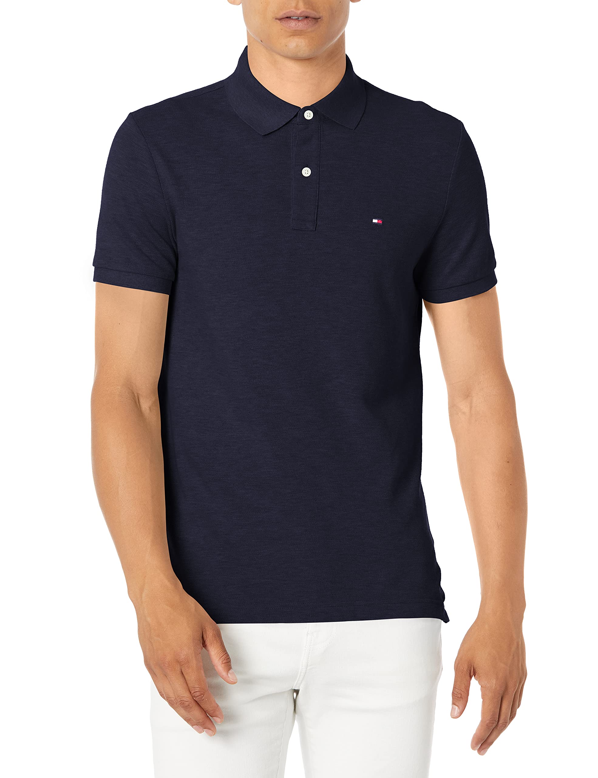 Foto 2 pulgar | Polo Tommy Hilfiger Para Hombre, Corte Regular, Azul Marino, Talla M - Venta Internacional.