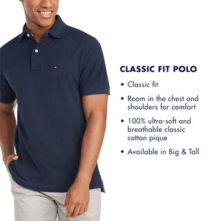 Foto 3 | Polo Tommy Hilfiger De Piqué De Algodón De Manga Corta Para Hombre - Venta Internacional.