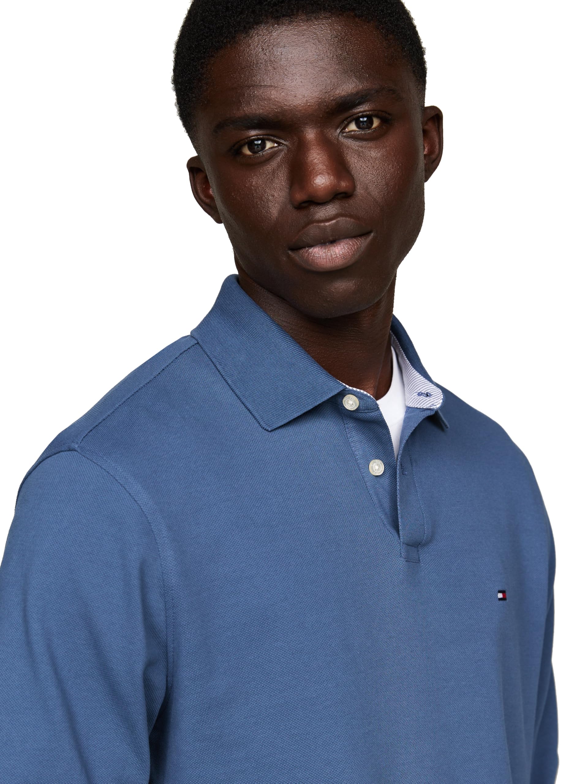 Foto 2 | Polo Tommy Hilfiger De Manga Larga De Corte Regular Para Hombre - Venta Internacional.