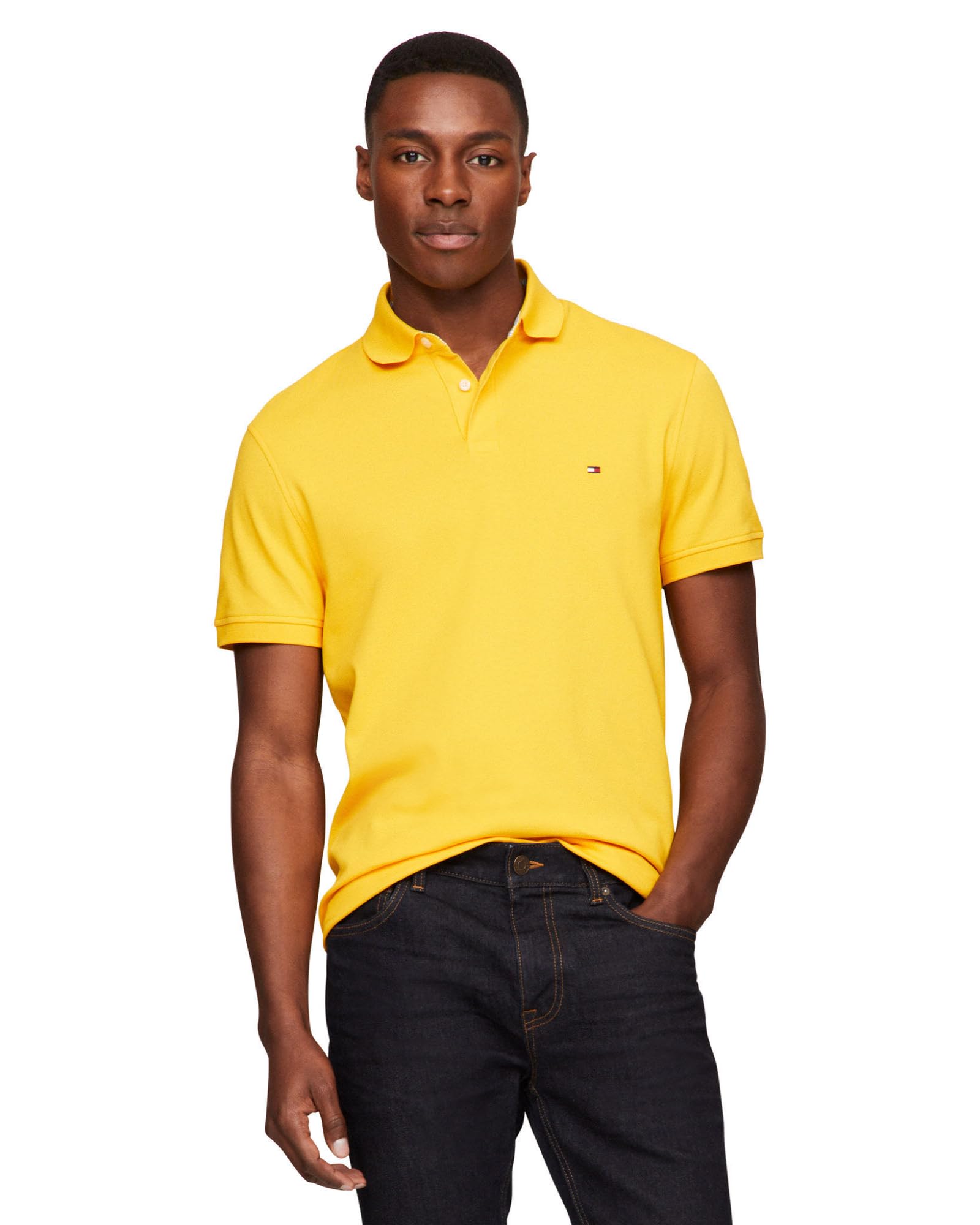 Foto 2 pulgar | Polo Tommy Hilfiger 1985 Slim De Manga Corta Para Hombre - Venta Internacional.