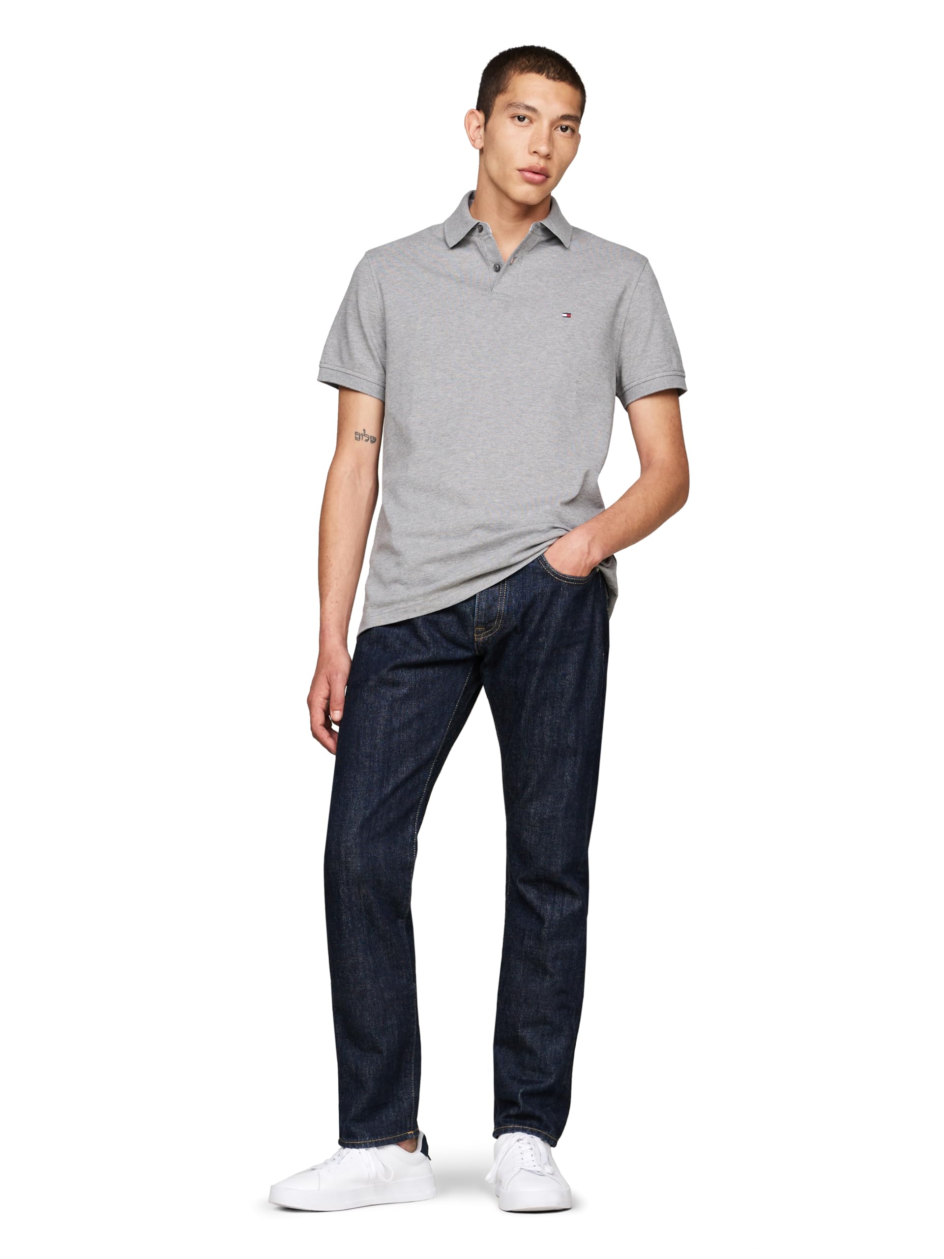 Foto 5 pulgar | Polo Tommy Hilfiger 1985 Slim De Manga Corta Para Hombre - Venta Internacional.