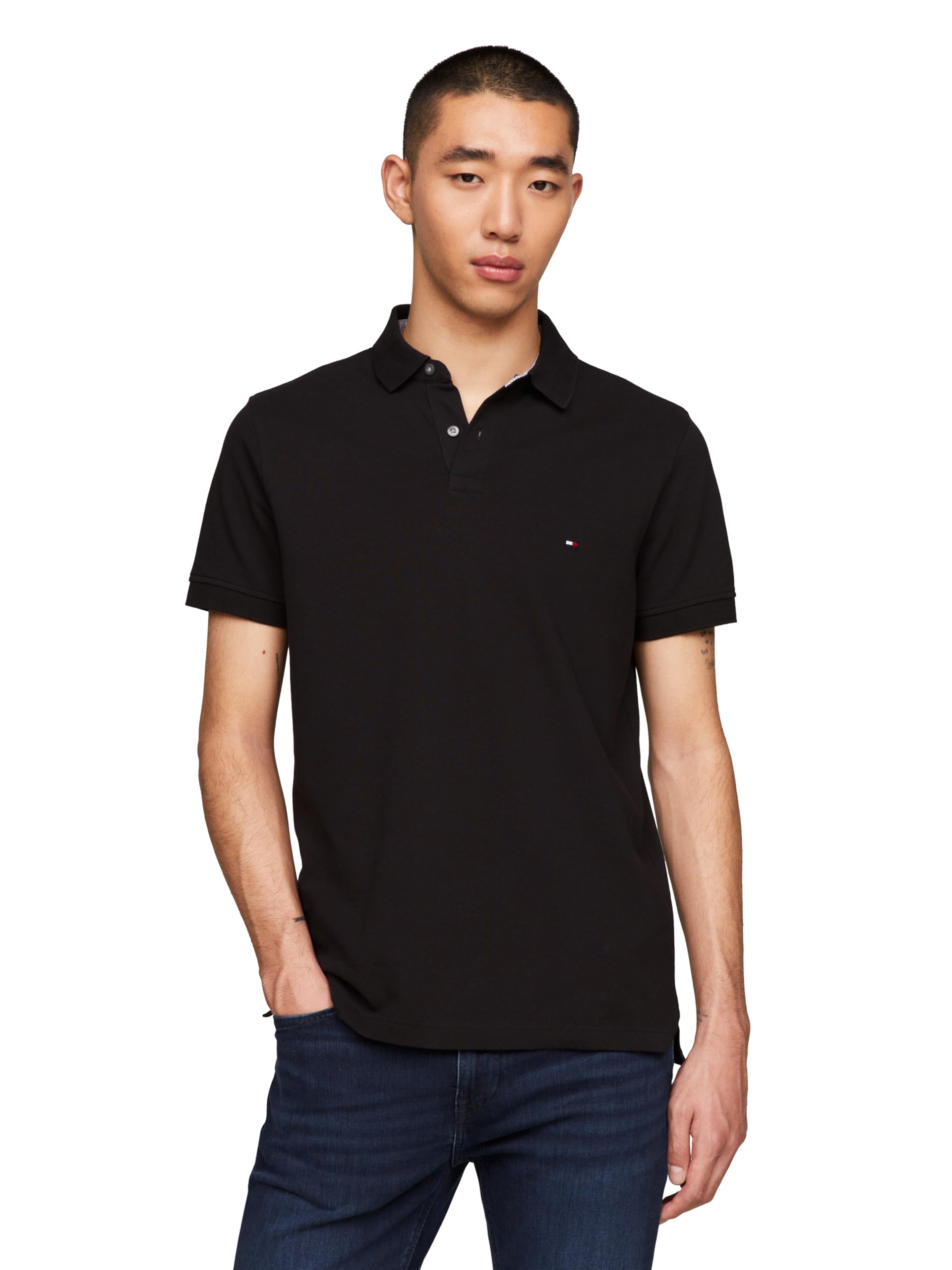Foto 2 pulgar | Polo Tommy Hilfiger 1985 Slim De Manga Corta Para Hombre - Venta Internacional.