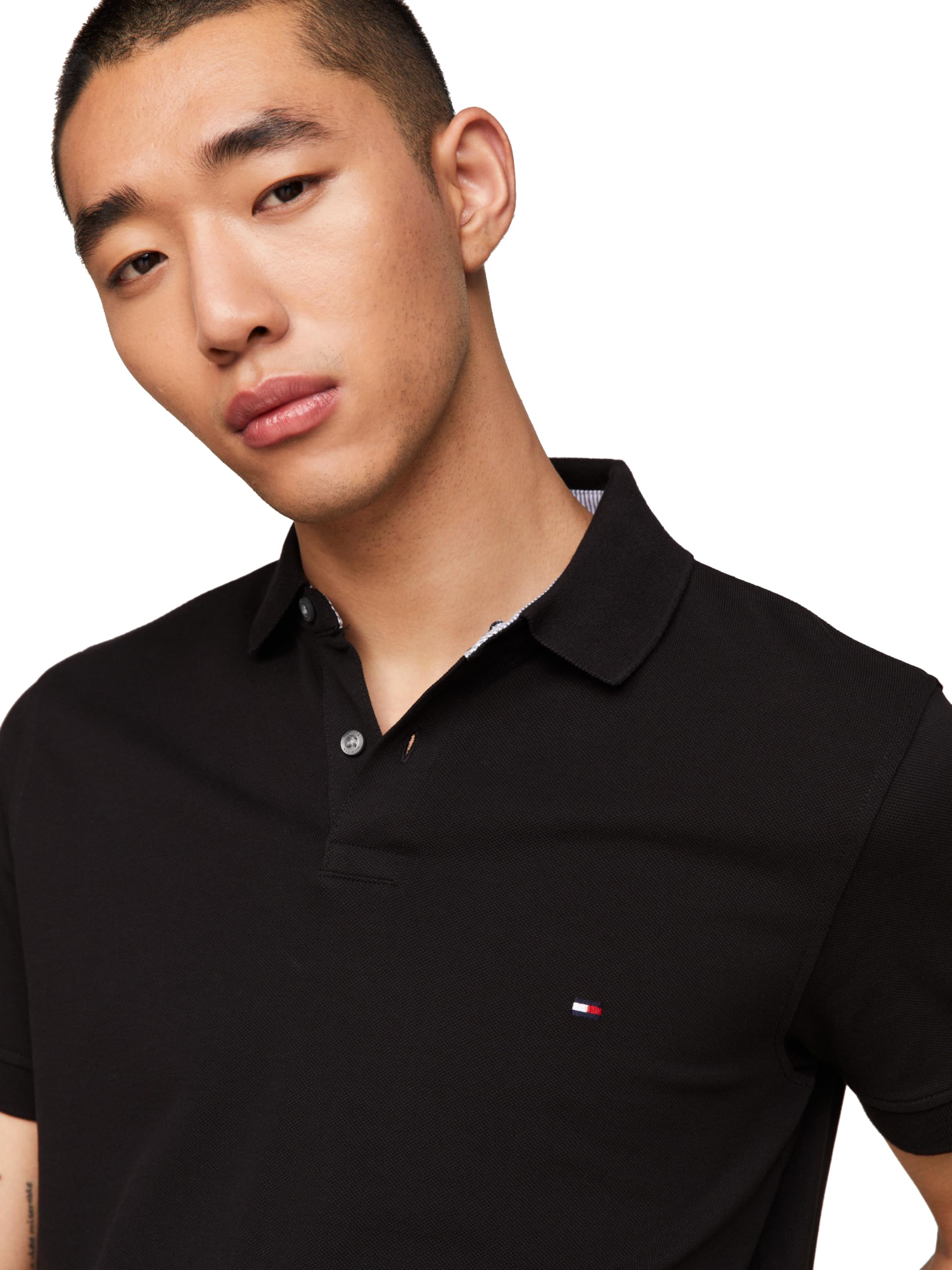 Foto 2 | Polo Tommy Hilfiger 1985 Slim De Manga Corta Para Hombre - Venta Internacional.