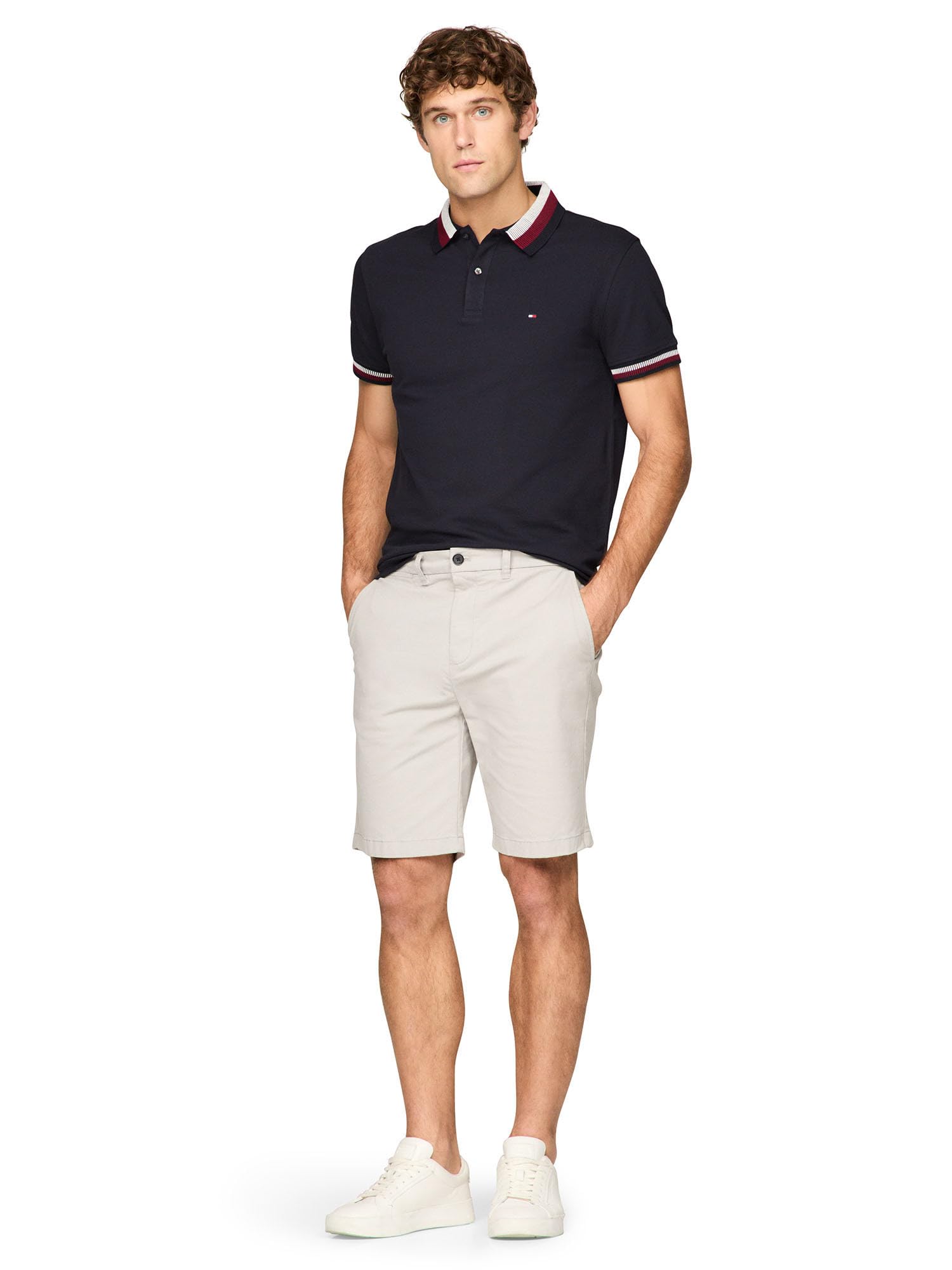 Foto 4 pulgar | Polo Tommy Hilfiger Con Cuello Bicolor Para Hombre - Venta Internacional.