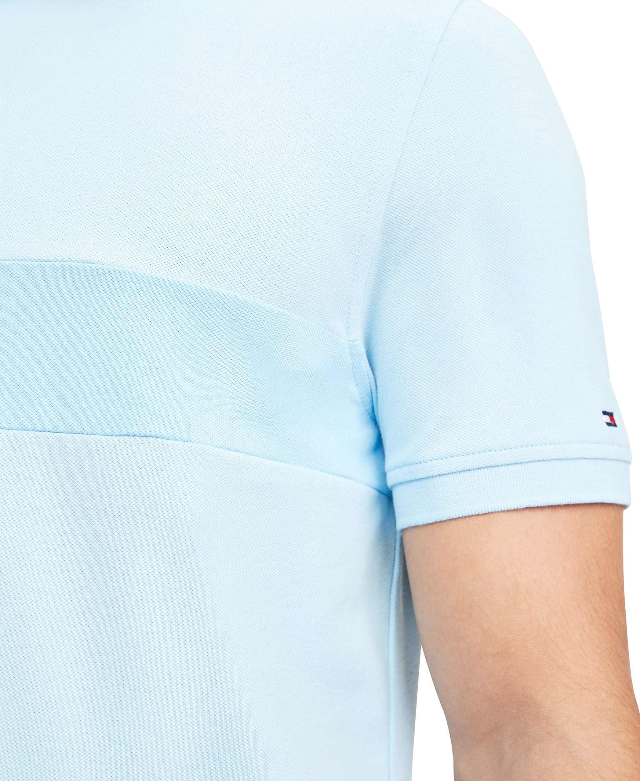 Foto 3 | Polo Tommy Hilfiger De Manga Corta Para Hombre - Azul Brumoso - Venta Internacional.