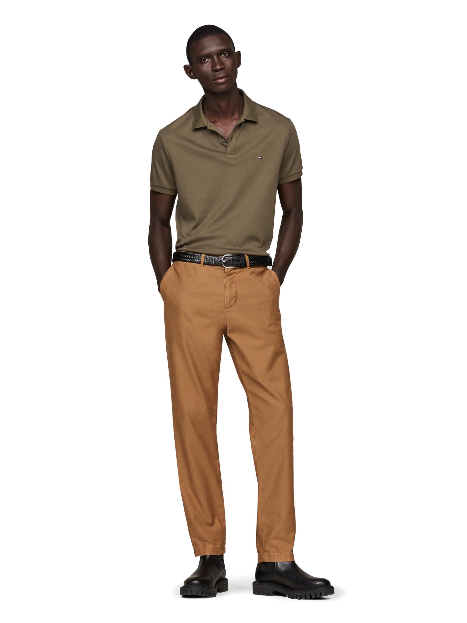Foto 4 | Polo Tommy Hilfiger De Algodón Líquido, Color Verde Militar Regular - Venta Internacional.