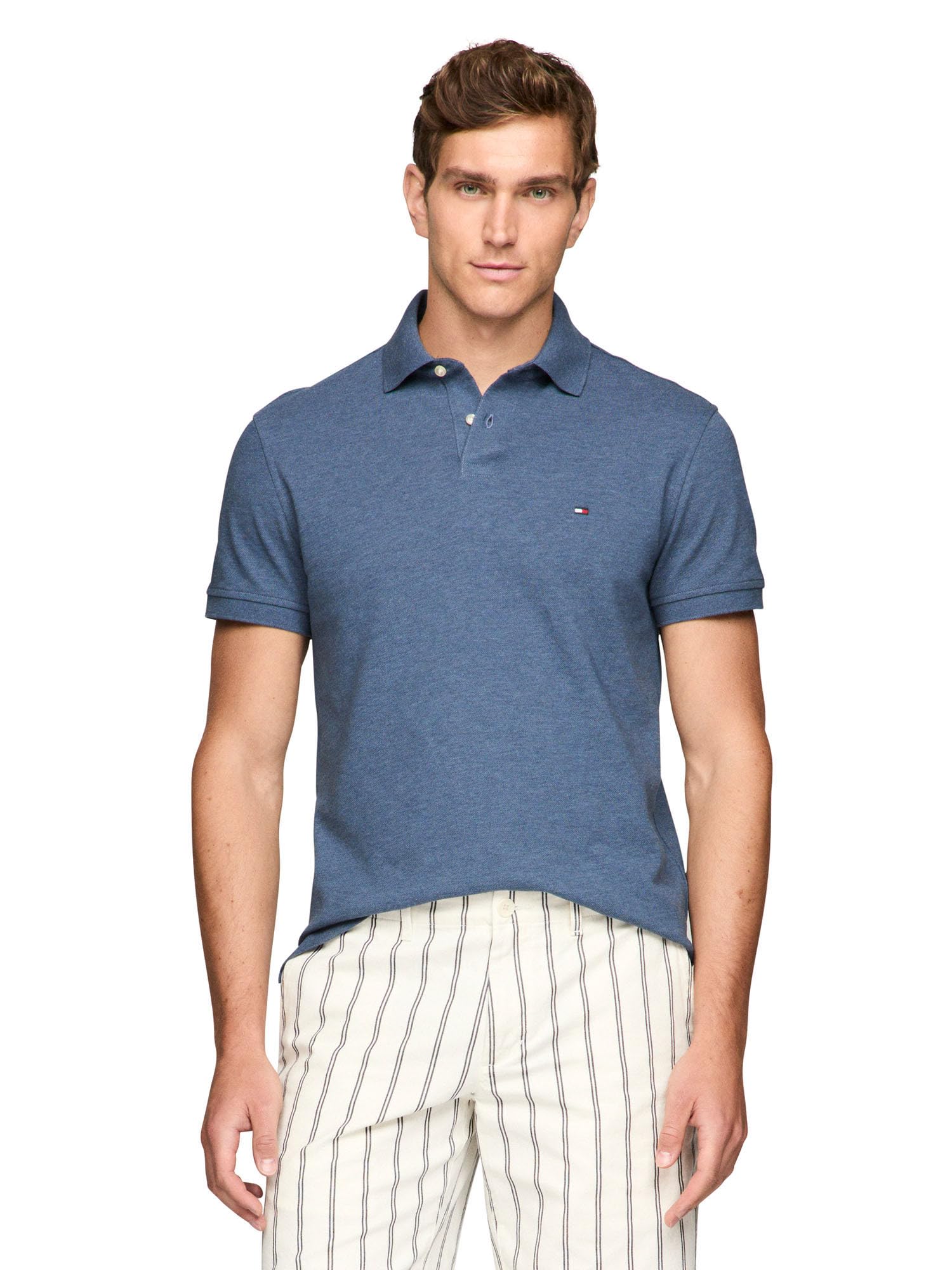 Foto 2 pulgar | Polo Tommy Hilfiger 1985 Slim De Manga Corta Para Hombre - Venta Internacional.