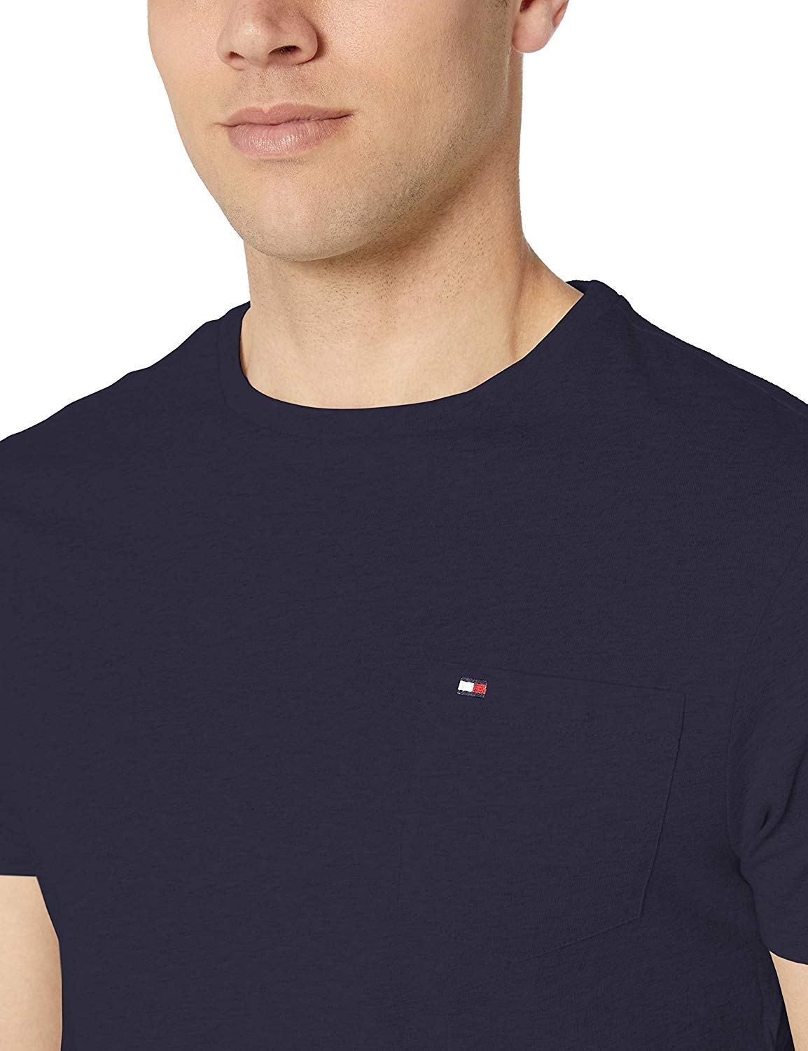 Foto 3 pulgar | Camiseta Tommy Hilfiger Para Hombre, Manga Corta, Cuello Redondo, Azul Marino, Talla S - Venta Internacional.