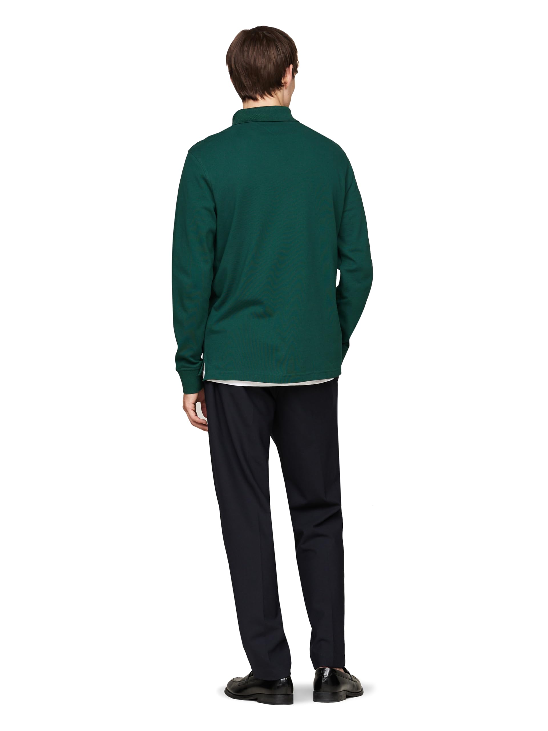 Foto 4 pulgar | Polo Tommy Hilfiger De Manga Larga Para Hombre, Corte Regular, Verde - Venta Internacional.