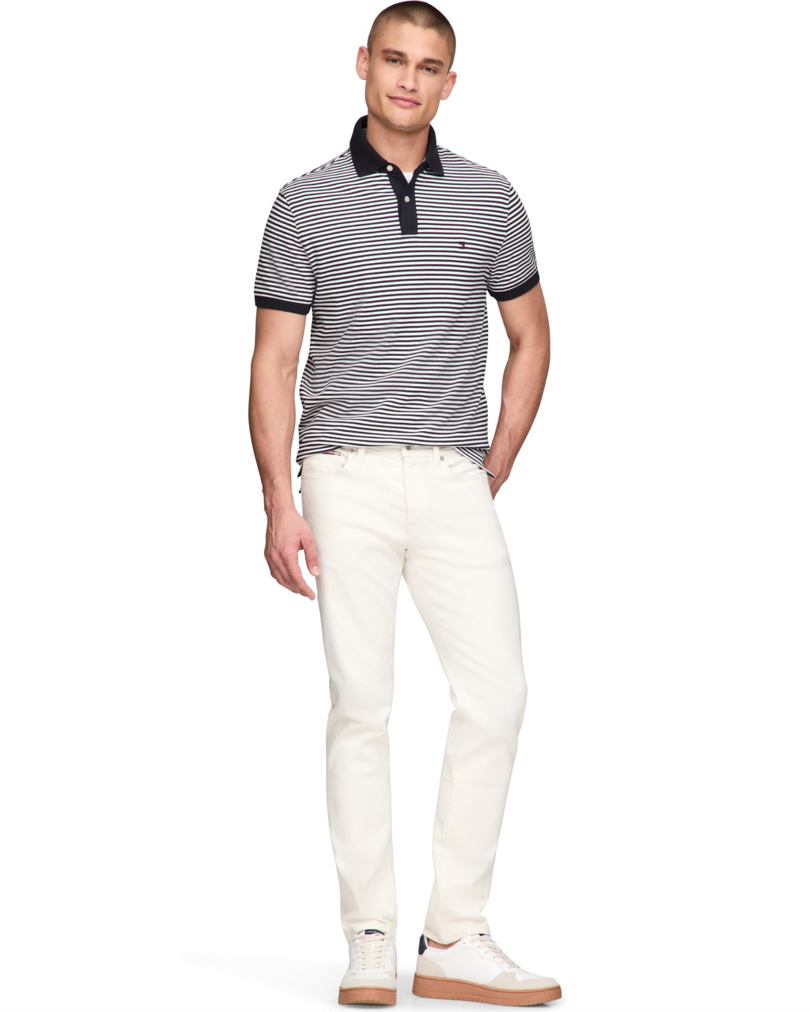 Foto 5 pulgar | Polo Tommy Hilfiger 1985 Slim De Manga Corta Para Hombre - Venta Internacional.