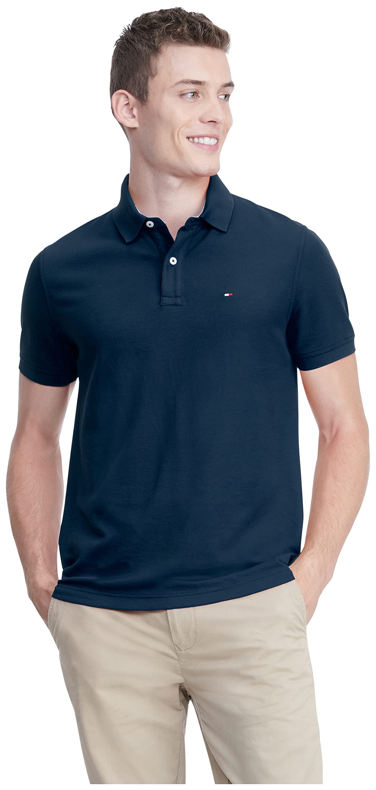 Foto 2 pulgar | Polo Tommy Hilfiger De Piqué De Algodón De Manga Corta Para Hombre - Venta Internacional.