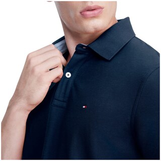 Foto 3 | Polo Tommy Hilfiger De Piqué De Algodón De Manga Corta Para Hombre - Venta Internacional.