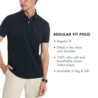 Foto 4 | Polo Tommy Hilfiger De Piqué De Algodón De Manga Corta Para Hombre - Venta Internacional.