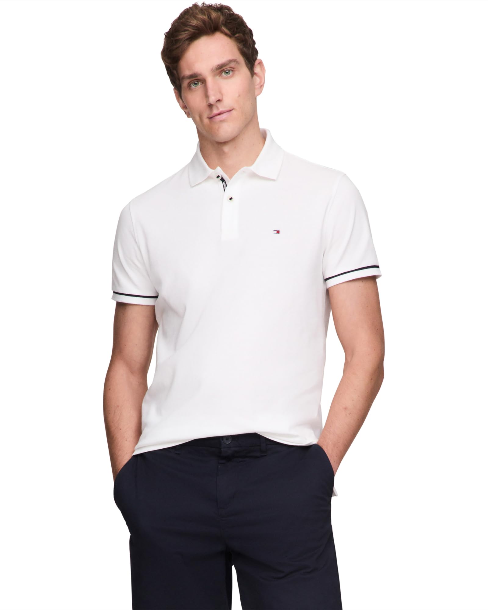 Foto 1 | Polo Tommy Hilfiger Con Detalle De Solapa Para Hombre - Venta Internacional.