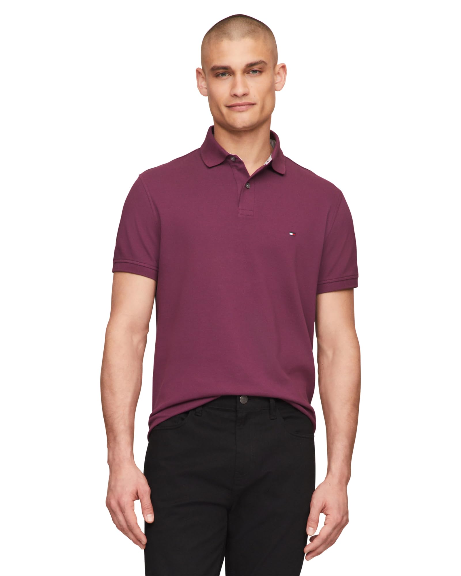 Polo Tommy Hilfiger 1985 Slim De Manga Corta Para Hombre - Venta Internacional.