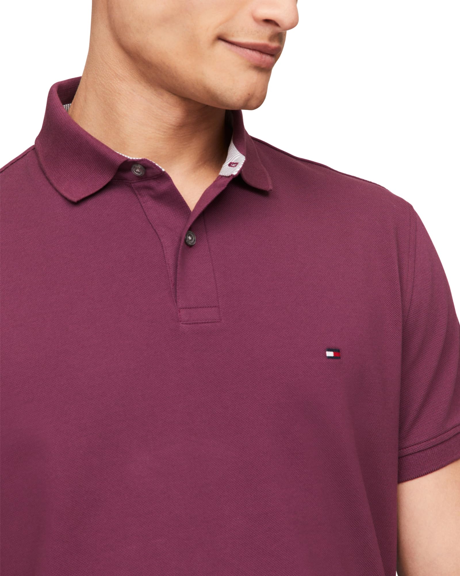 Foto 3 pulgar | Polo Tommy Hilfiger 1985 Slim De Manga Corta Para Hombre - Venta Internacional.