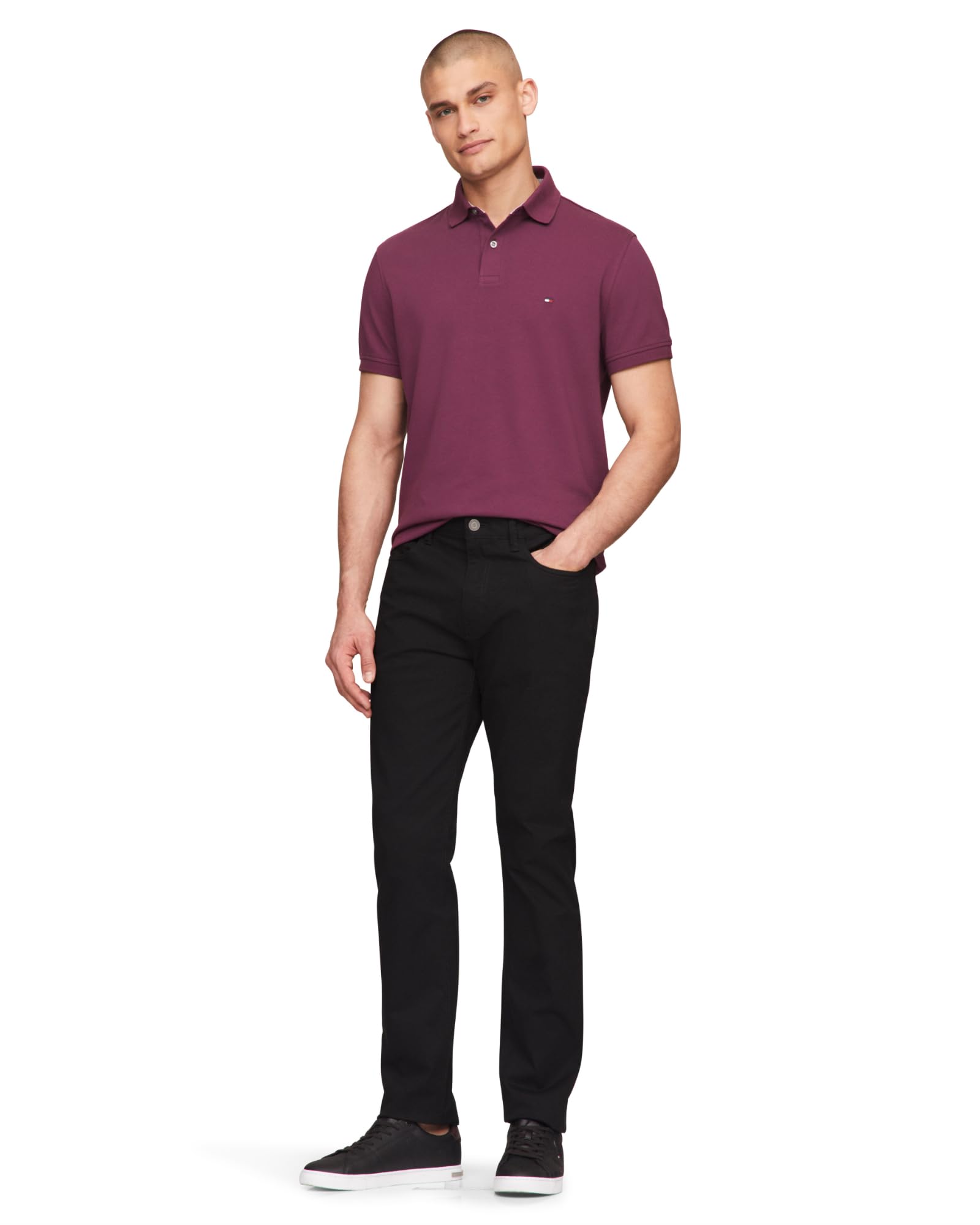 Foto 4 pulgar | Polo Tommy Hilfiger 1985 Slim De Manga Corta Para Hombre - Venta Internacional.