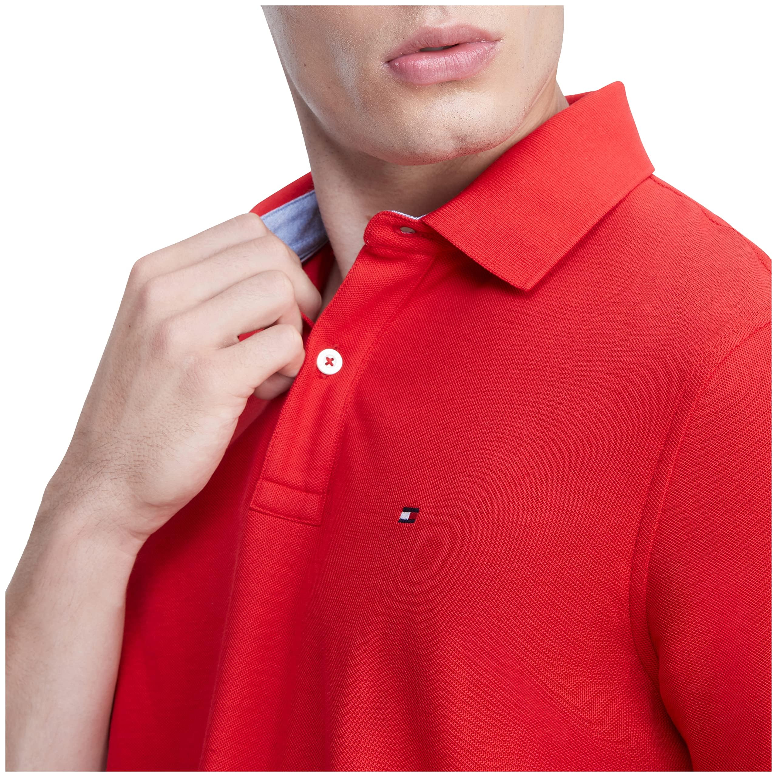 Foto 4 pulgar | Polo Tommy Hilfiger De Manga Corta De Algodón Piqué Rojo - Venta Internacional.