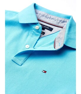 Foto 3 | Polo Tommy Hilfiger De Manga Corta De Algodón Piqué Azul - Venta Internacional.