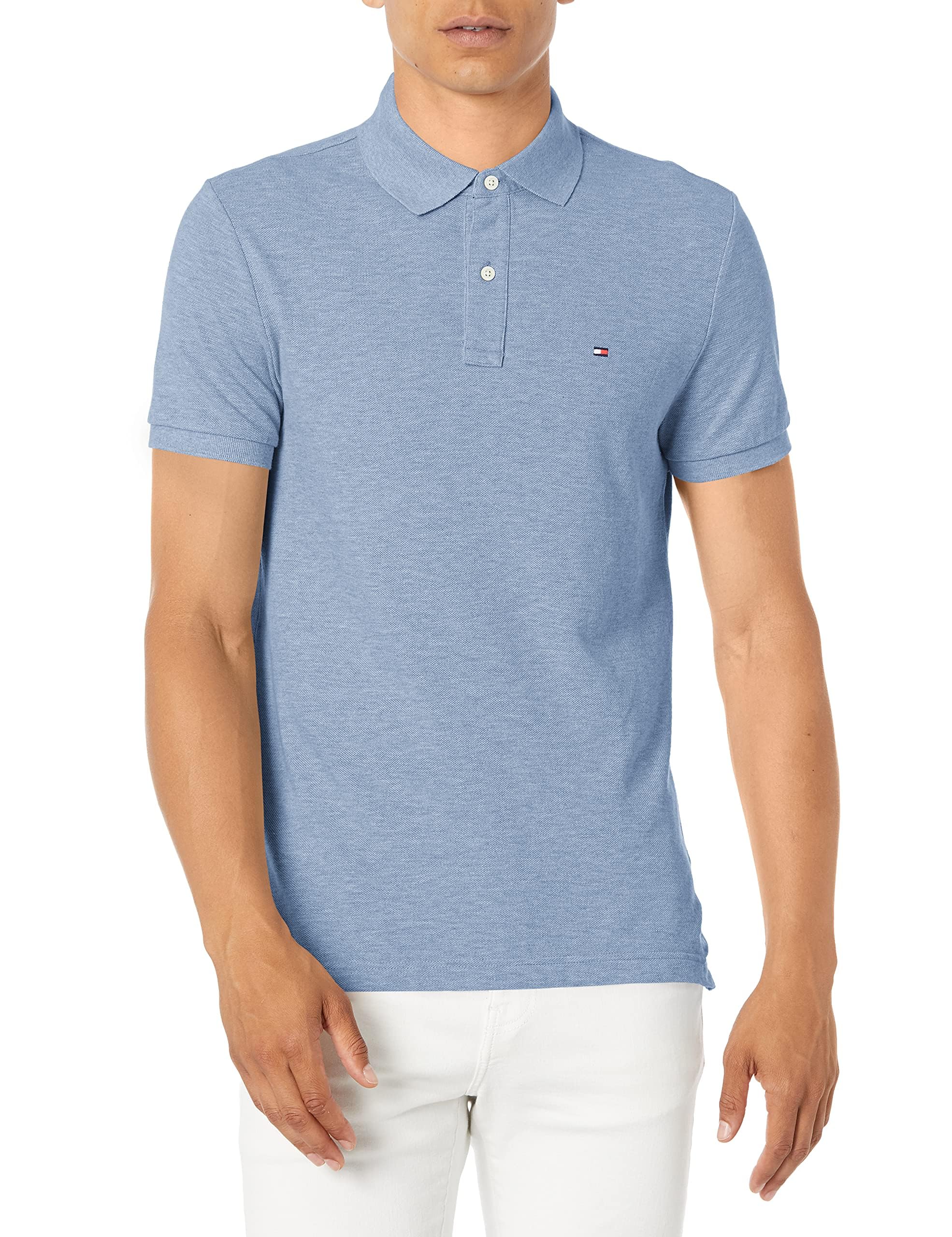 Foto 1 | Polo Tommy Hilfiger De Corte Regular Para Hombre Chambray - Venta Internacional.