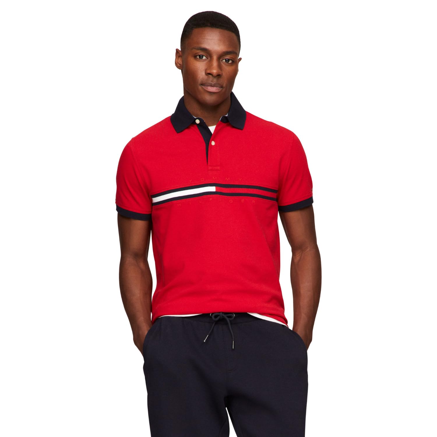 Foto 2 pulgar | Polo Tommy Hilfiger Flag Pride Para Hombre, Corte Personalizado - Venta Internacional.