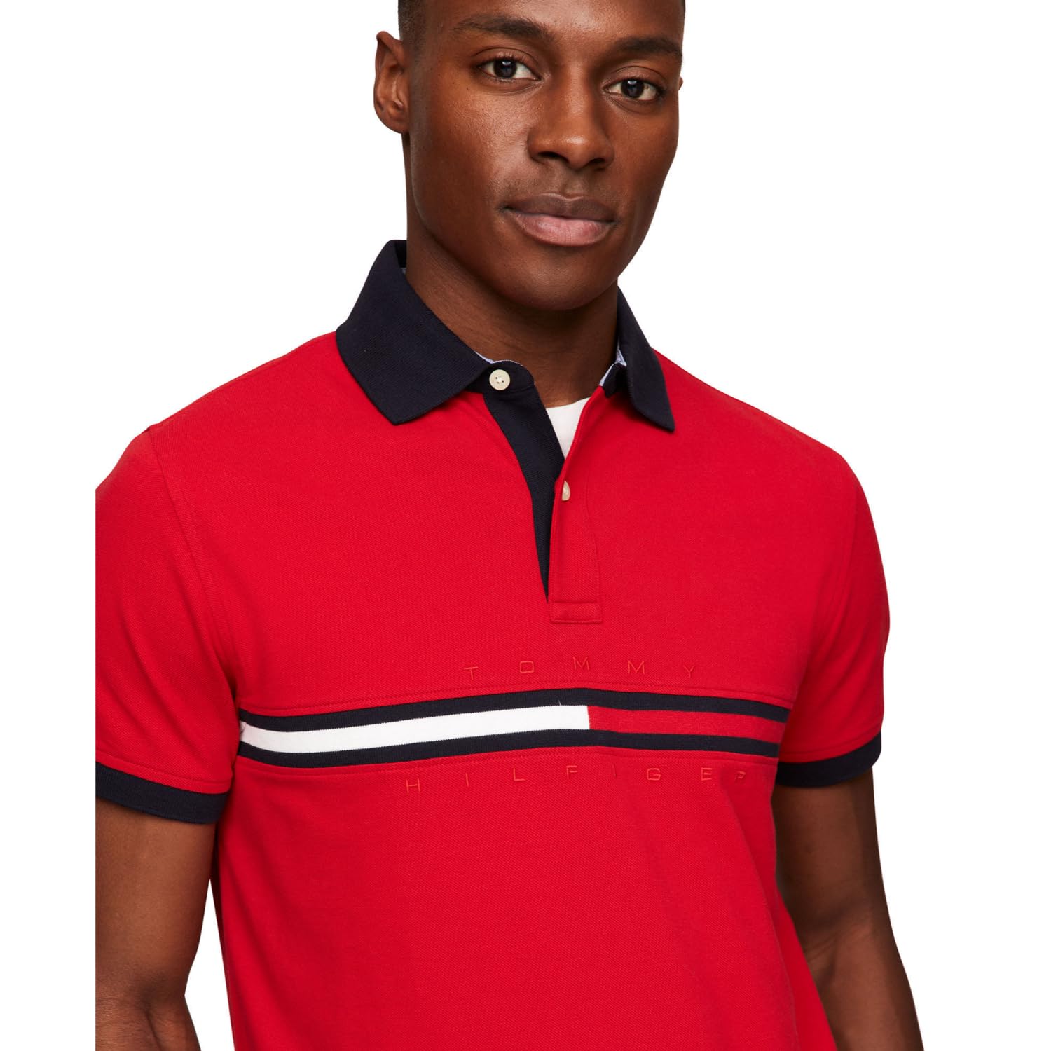 Foto 3 pulgar | Polo Tommy Hilfiger Flag Pride Para Hombre, Corte Personalizado - Venta Internacional.