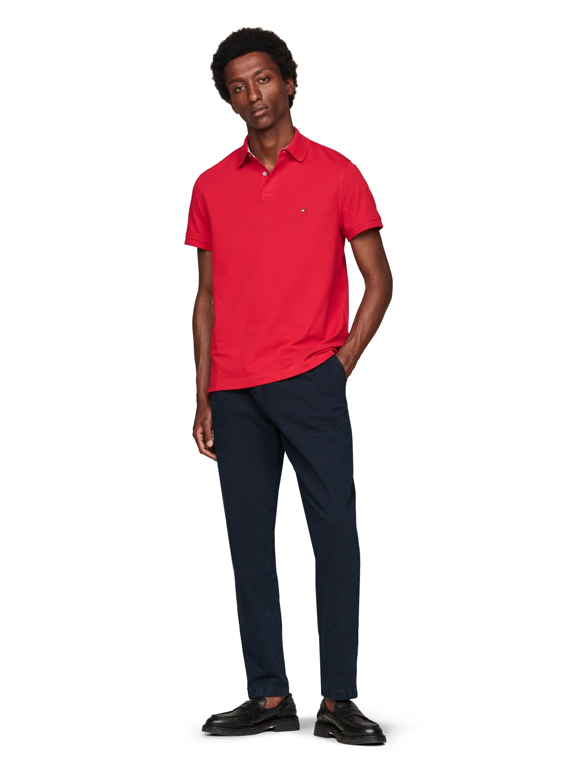 Foto 5 pulgar | Polo Tommy Hilfiger 1985 Slim De Manga Corta Para Hombre - Venta Internacional.