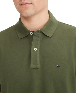 Foto 3 | Polo Tommy Hilfiger De Manga Corta, Corte Clásico, Color Tomillo - Venta Internacional.
