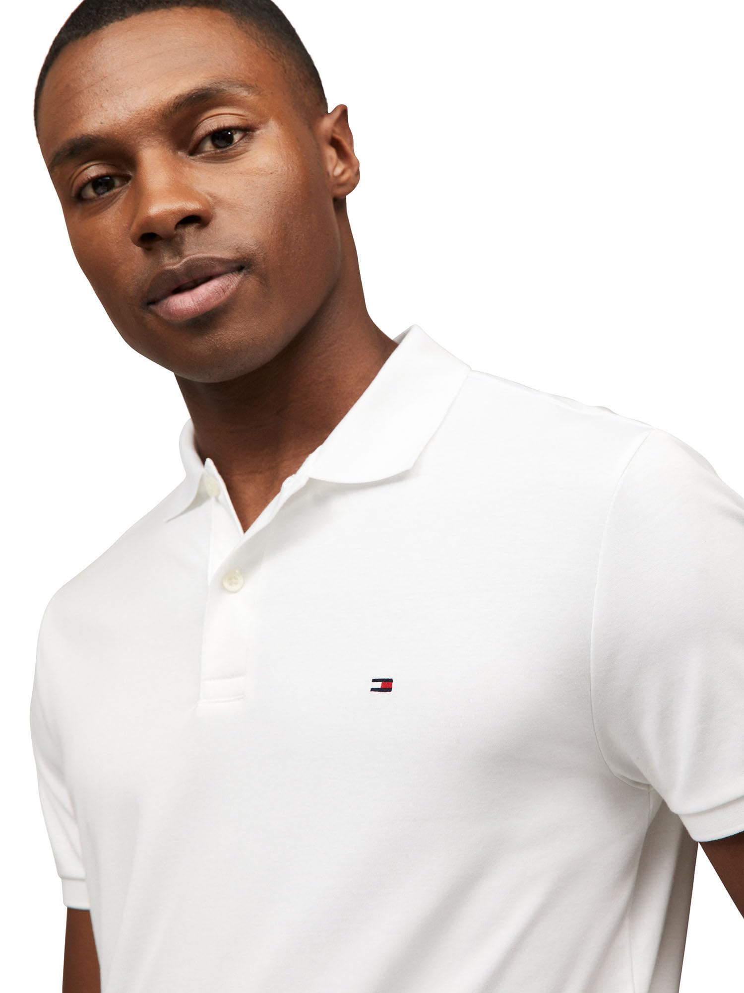 Foto 3 pulgar | Polo Tommy Hilfiger De Algodón Líquido, Corte Regular, Color Blanco - Venta Internacional.