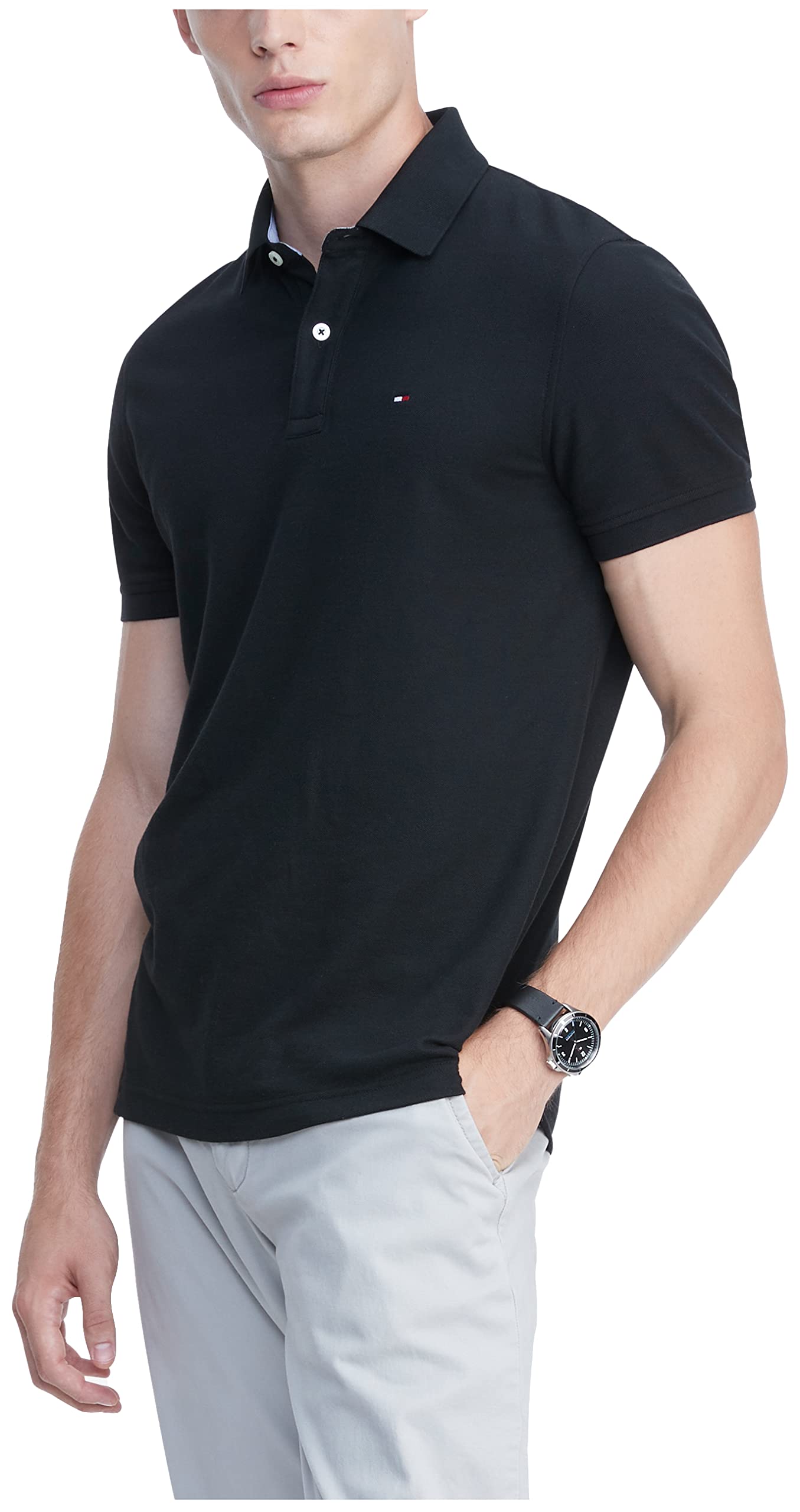 Foto 2 pulgar | Polo Tommy Hilfiger De Manga Corta Para Hombre Dark Sable - Venta Internacional.