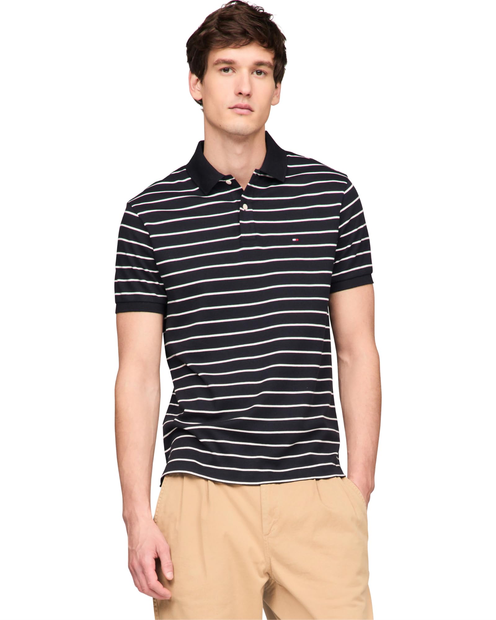 Foto 2 pulgar | Polo Tommy Hilfiger De Algodón Líquido De Corte Regular Para Hombre - Venta Internacional.