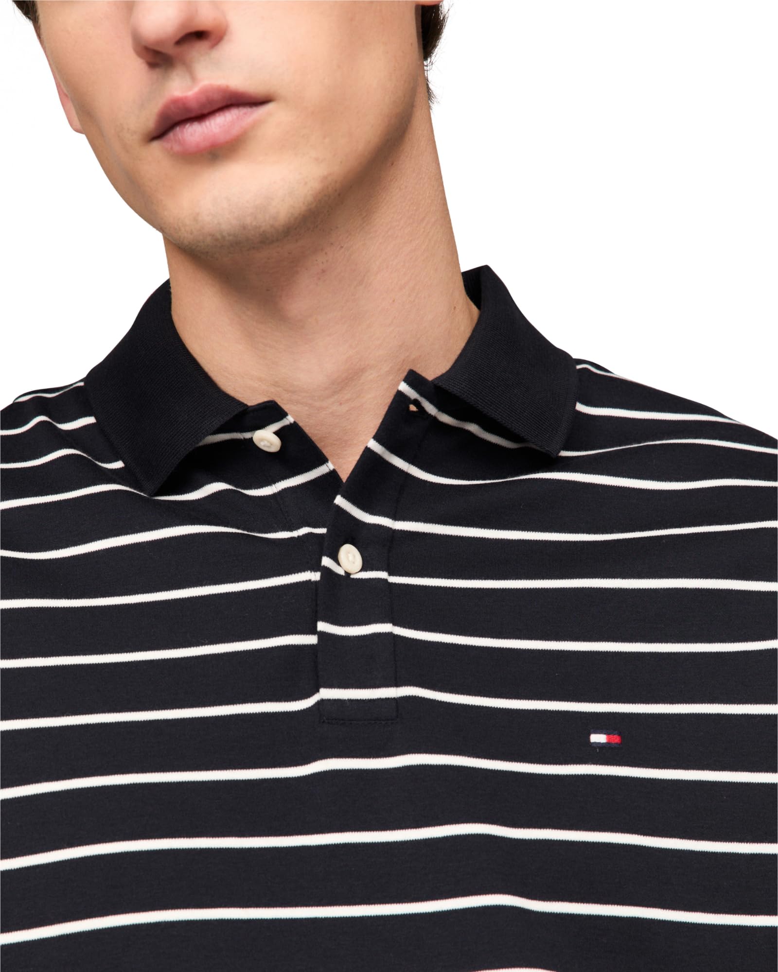 Foto 3 pulgar | Polo Tommy Hilfiger De Algodón Líquido De Corte Regular Para Hombre - Venta Internacional.
