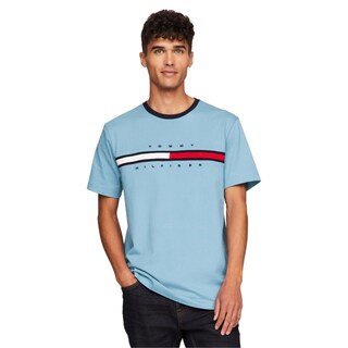 Foto 1 | Camiseta Tommy Hilfiger De Manga Corta Con Estampado De Rayas Exclusivas Para Hombre - Venta Internacional.
