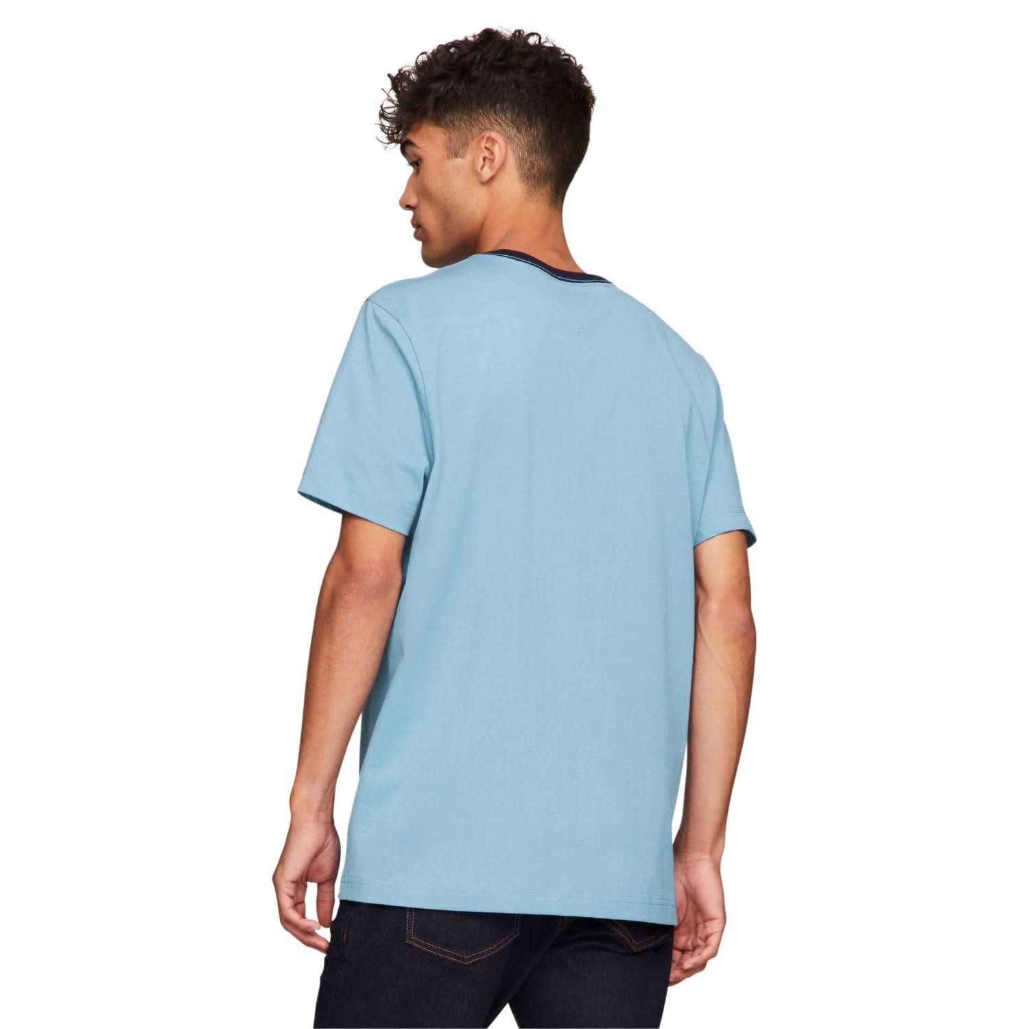 Foto 5 pulgar | Camiseta Tommy Hilfiger De Manga Corta Con Estampado De Rayas Exclusivas Para Hombre - Venta Internacional.