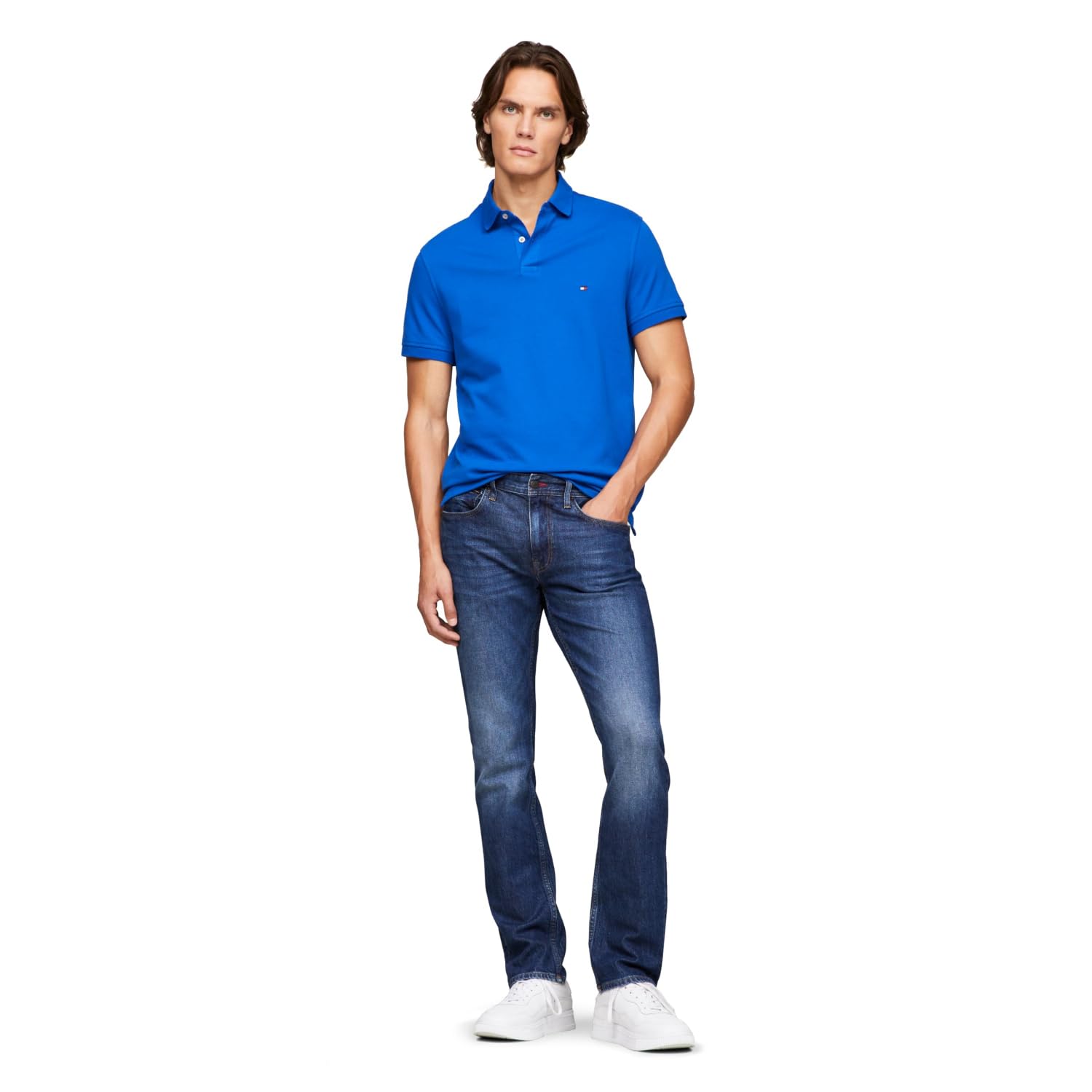 Foto 5 pulgar | Polo Tommy Hilfiger 1985 Slim De Manga Corta Para Hombre - Venta Internacional.