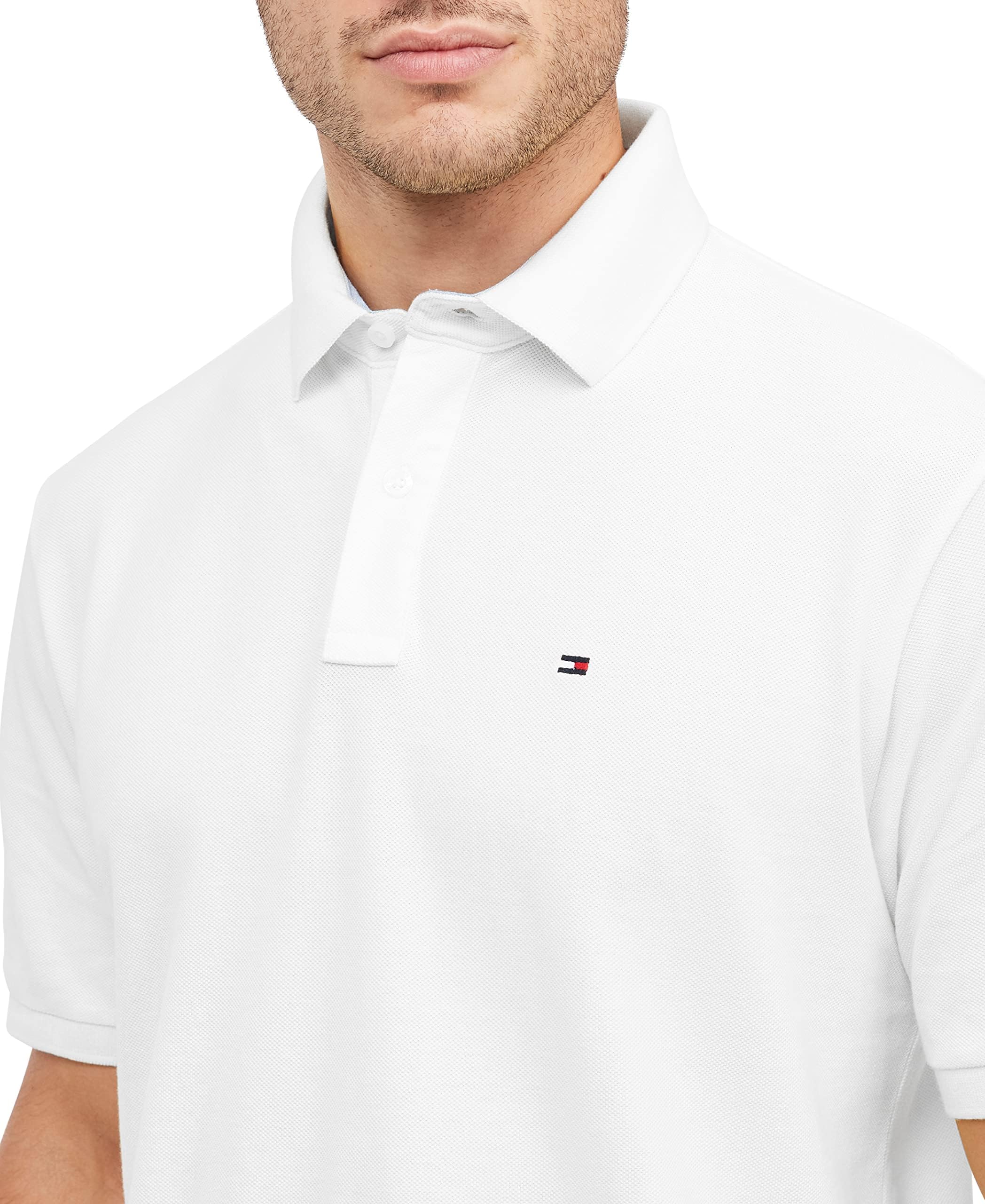 Foto 4 pulgar | Polo Tommy Hilfiger De Manga Corta, Corte Clásico, Blanco - Venta Internacional.