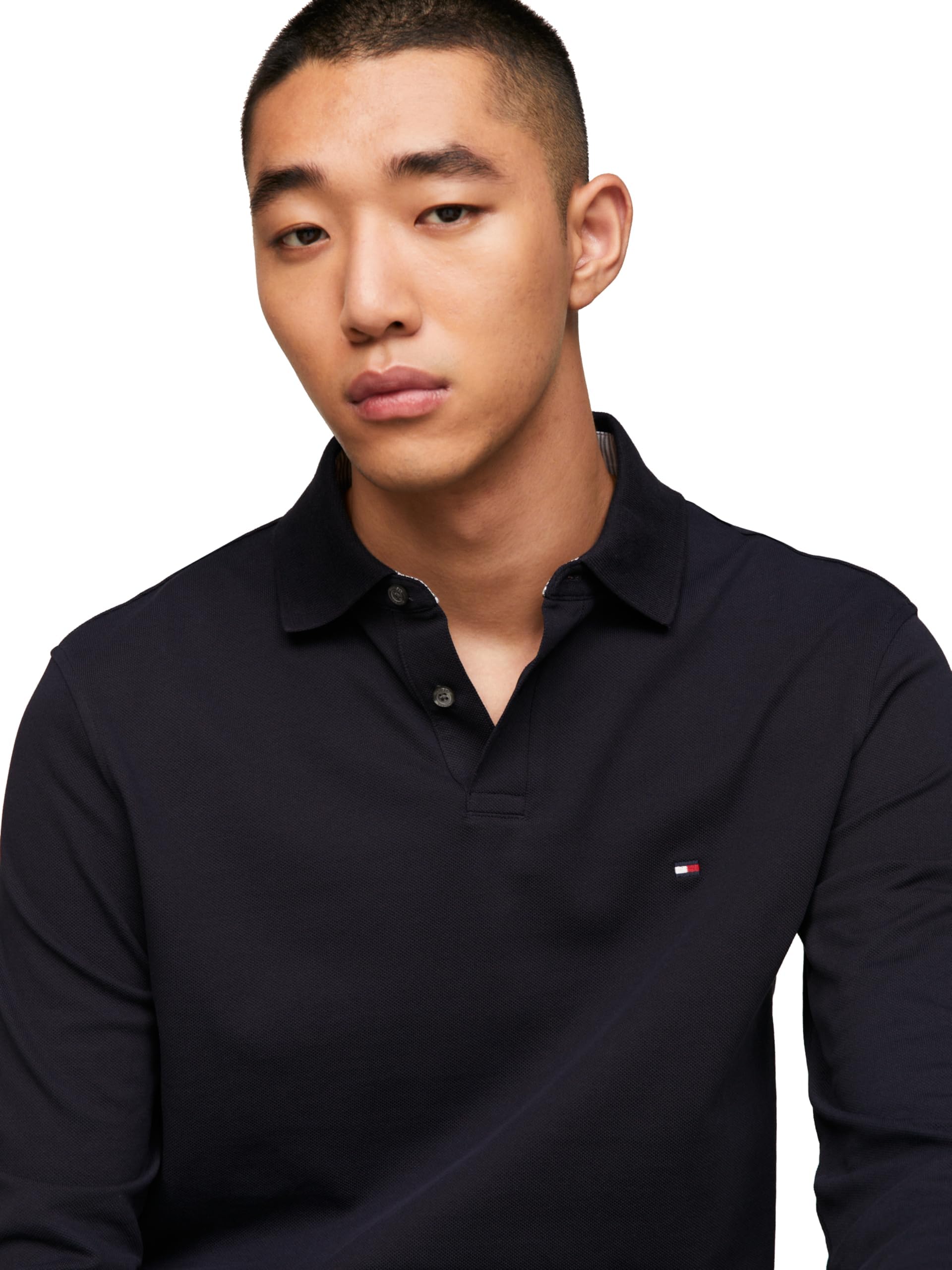Foto 2 | Polo Tommy Hilfiger De Manga Larga De Corte Regular Para Hombre - Venta Internacional.
