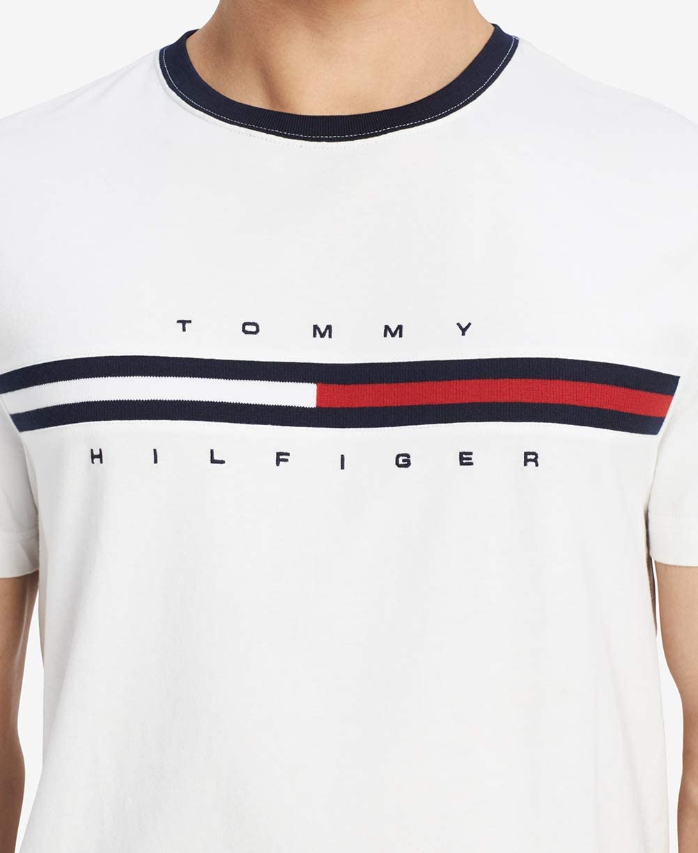 Foto 4 pulgar | Camiseta Tommy Hilfiger De Manga Corta Con Cuello Redondo Y Logotipo Para Hombre - Venta Internacional.