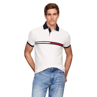 Foto 1 | Polo Con La Bandera Del Orgullo De Tommy Hilfiger Para Hombre, De Corte Personalizado - Venta Internacional.