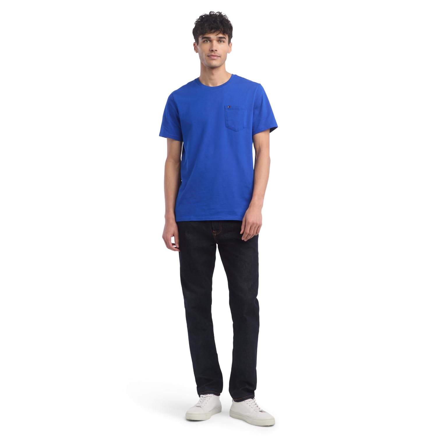 Foto 4 pulgar | Camiseta Tommy Hilfiger De Manga Corta Con Cuello Redondo Y Bolsillo Para Hombre - Venta Internacional.