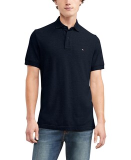 Foto 1 | Polo Tommy Hilfiger, Corte Clásico, Azul Marino, Jaspeado - Venta Internacional.