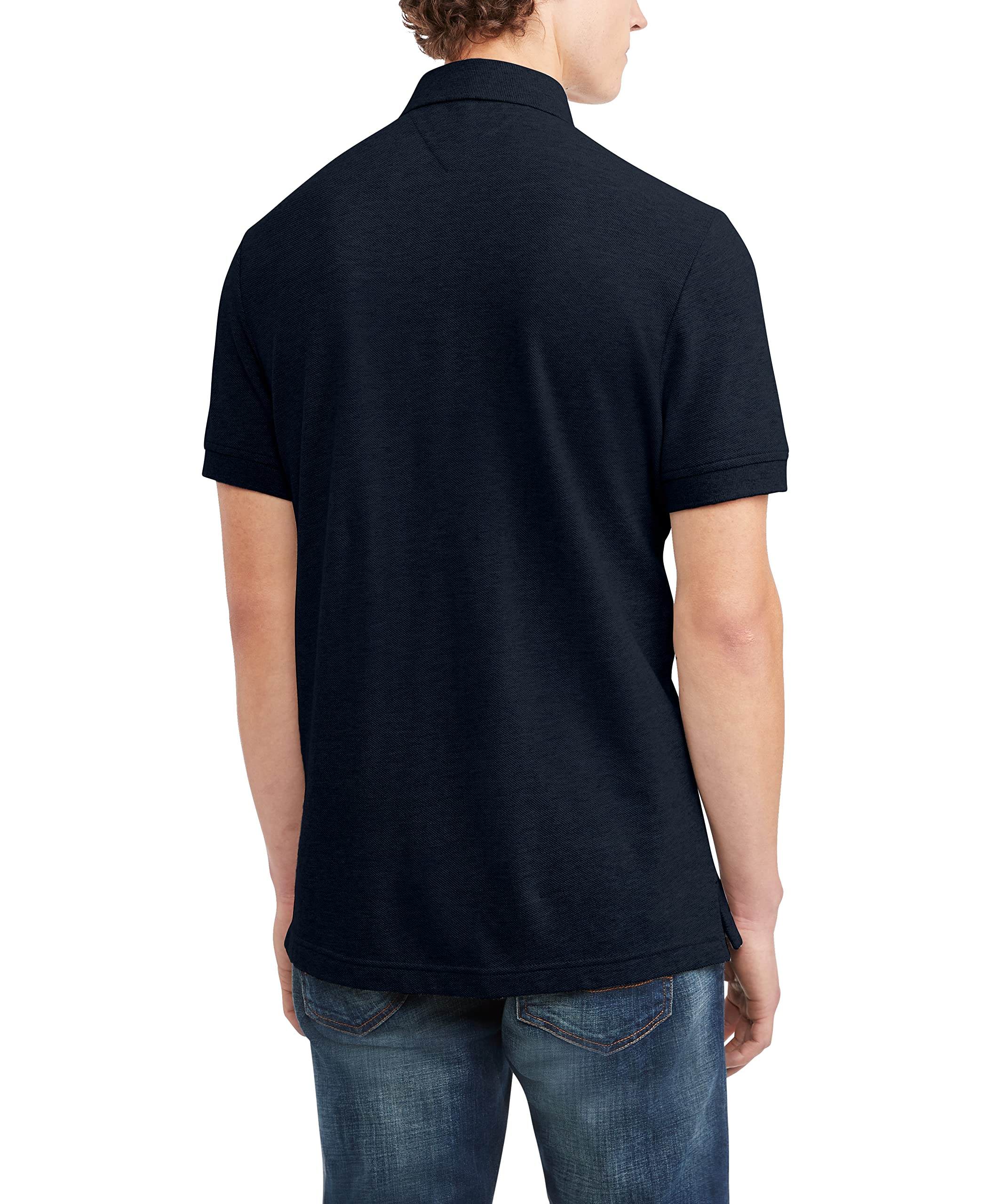Foto 2 | Polo Tommy Hilfiger, Corte Clásico, Azul Marino, Jaspeado - Venta Internacional.