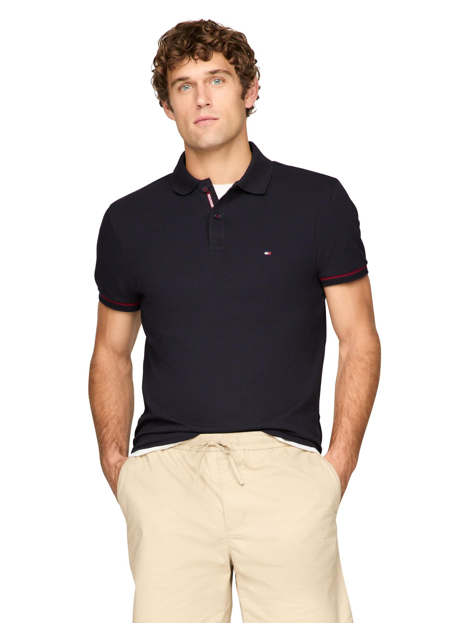 Polo Tommy Hilfiger Con Detalle De Solapa Para Hombre - Venta Internacional.