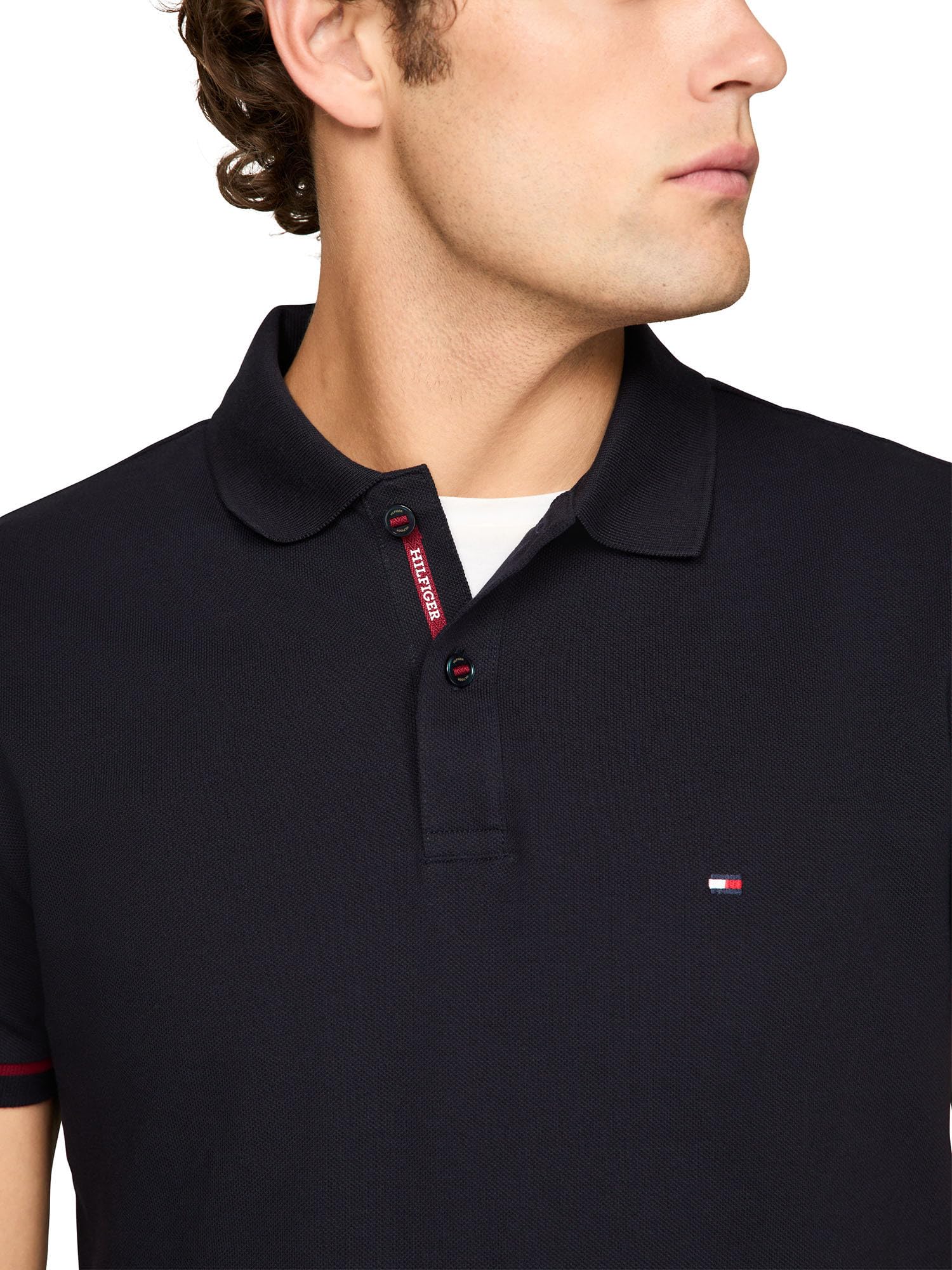 Foto 3 pulgar | Polo Tommy Hilfiger Con Detalle De Solapa Para Hombre - Venta Internacional.