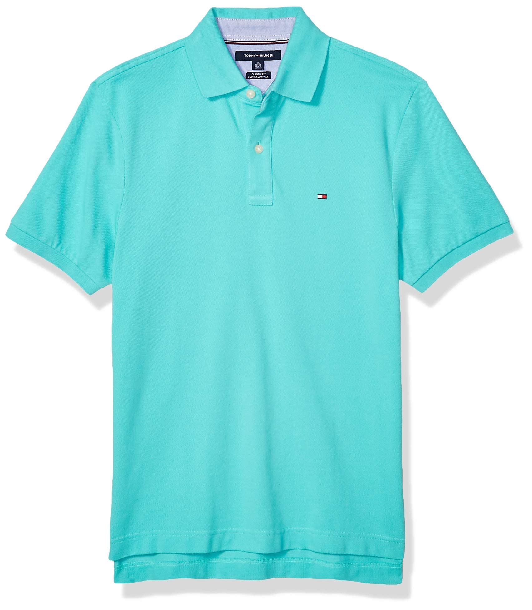 Foto 3 pulgar | Polo Tommy Hilfiger Classic Fit Para Hombre, Color Turquesa, Talla M - Venta Internacional.