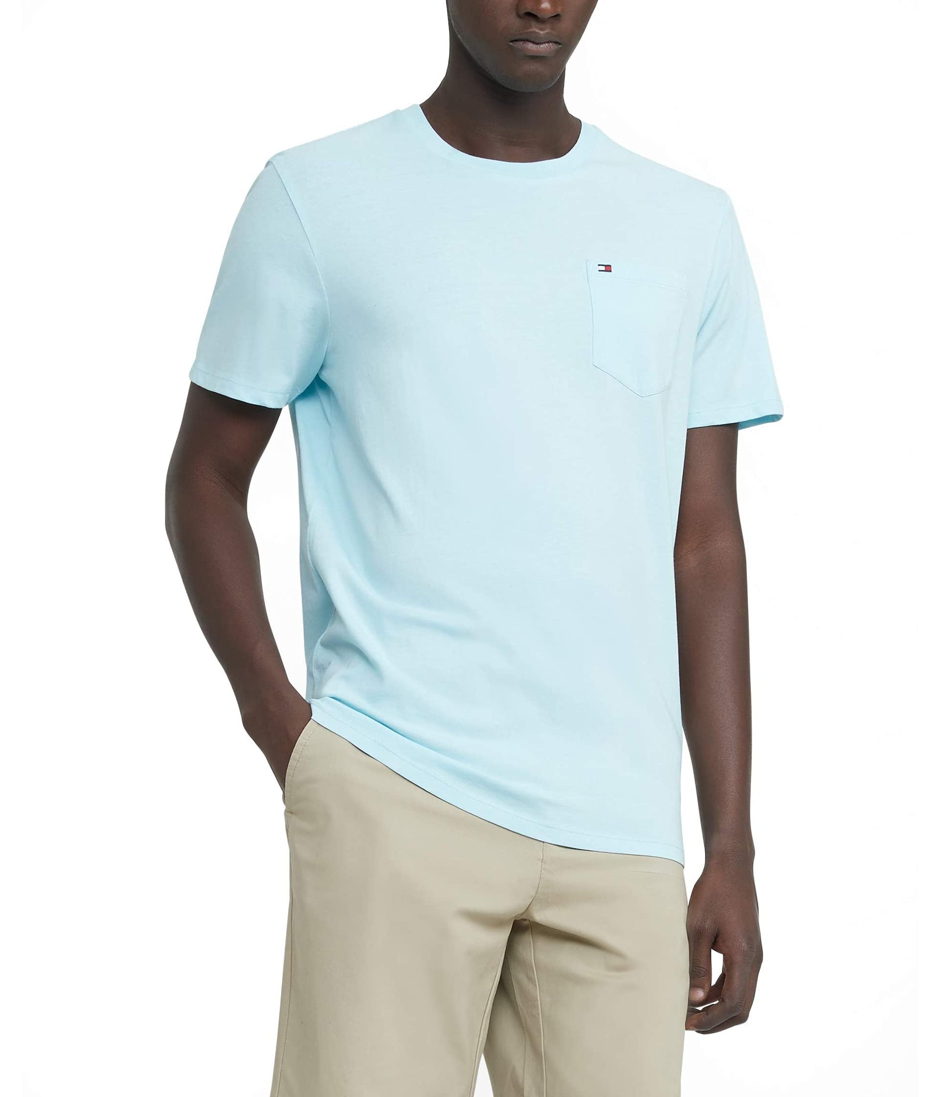 Foto 2 pulgar | Camiseta Tommy Hilfiger De Manga Corta Con Cuello Redondo Y Bolsillo Para Hombre - Venta Internacional.
