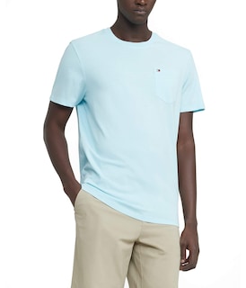 Foto 1 | Camiseta Tommy Hilfiger De Manga Corta Con Cuello Redondo Y Bolsillo Para Hombre - Venta Internacional.