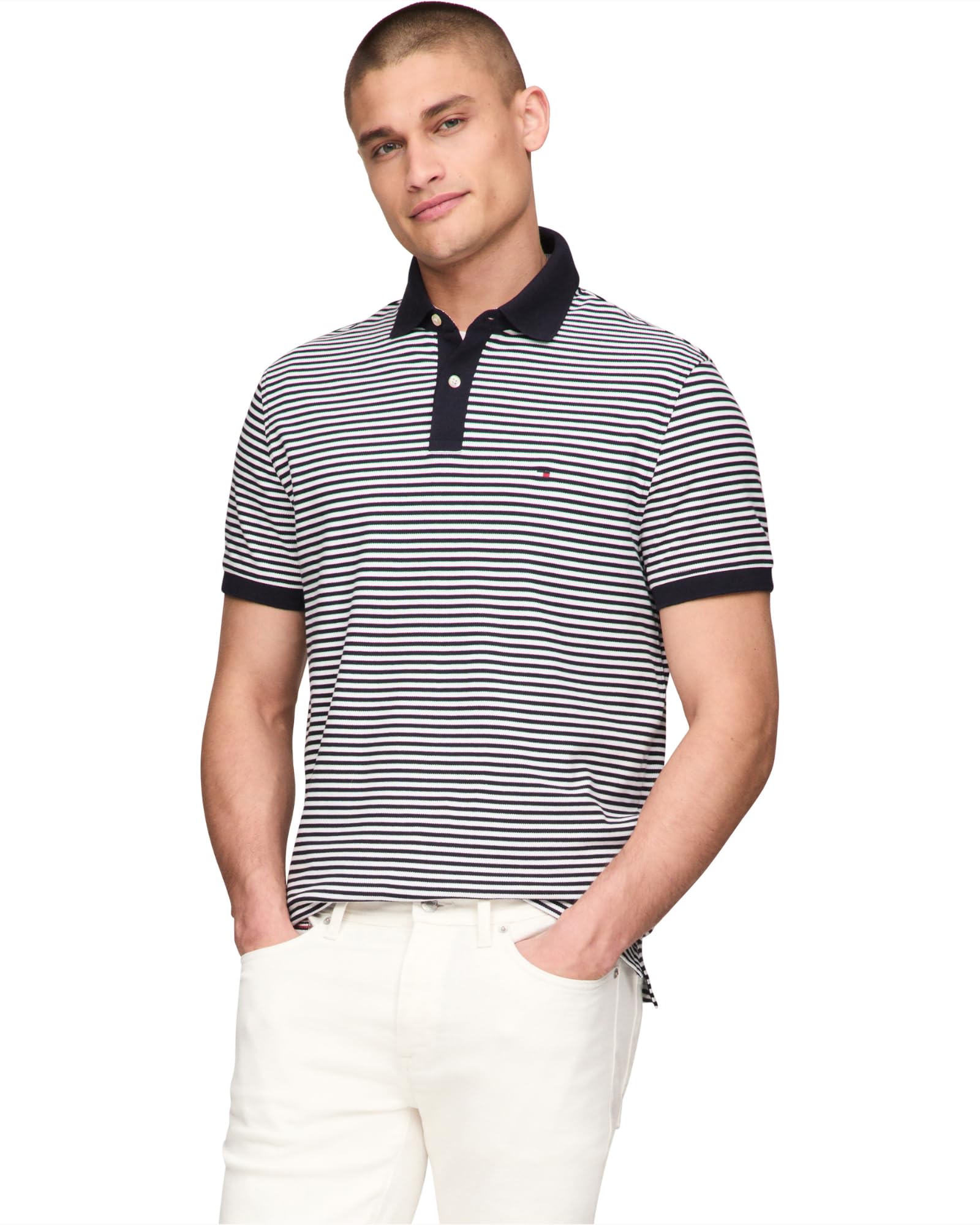 Foto 2 pulgar | Polo Tommy Hilfiger 1985 De Manga Corta Regular Para Hombre - Venta Internacional.
