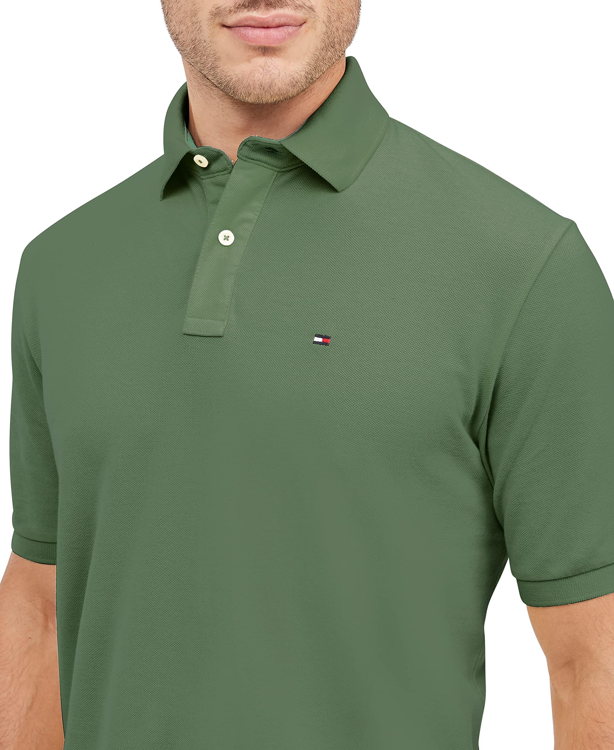 Foto 4 pulgar | Polo Tommy Hilfiger De Manga Corta, Corte Regular, Color Tomillo - Venta Internacional.